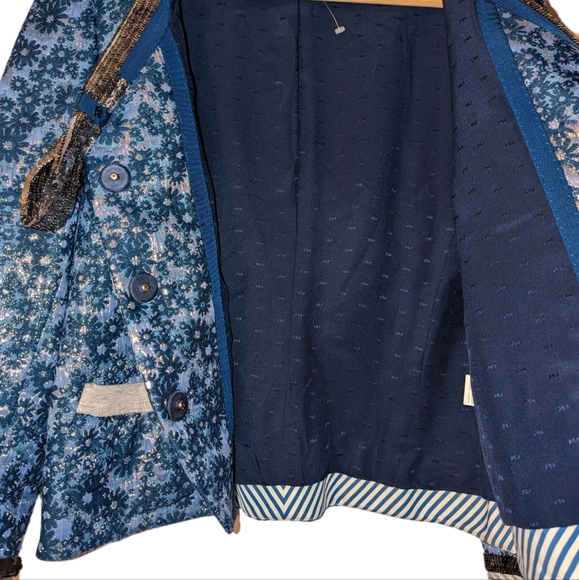 NWOT Marc Jacobs Wool Silk Floral Brocade Jacquard Sequin Print Blazer Jacket 8 - Picture 10 of 16